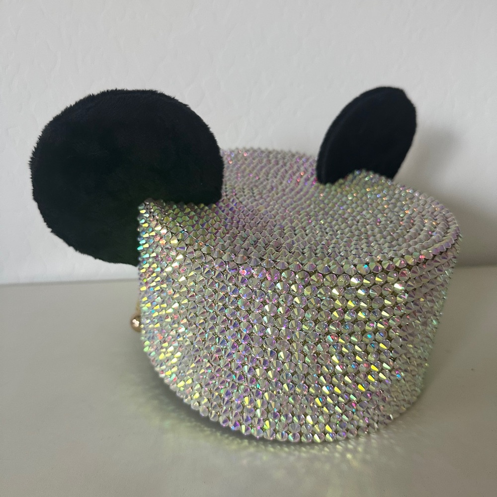 Custom Disney Train Conductor Hat, Disneyland Sparkling Rhinestone Mickey Ears - Picture 6 of 9